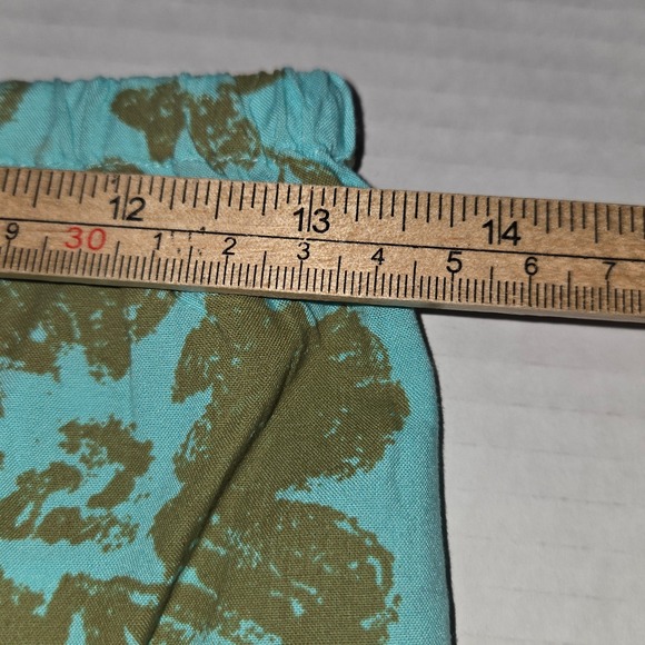 Billabong Womens Turquoise Blue Floral Viscose Maxi Skirt Elastic Waist Large - Picture 9 of 10